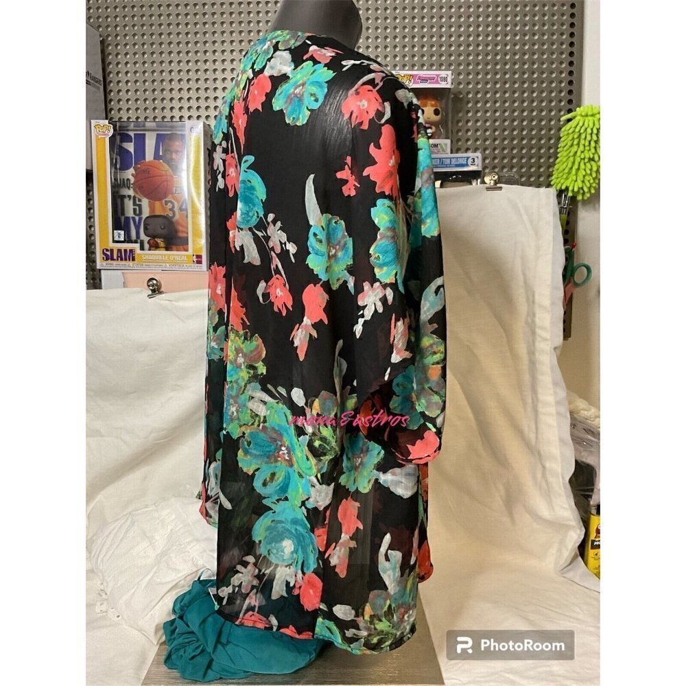 Ameican Rag Women's Floral Short Kimono lightweight‎ Spring Summer Sheer - Picture 2 of 3
